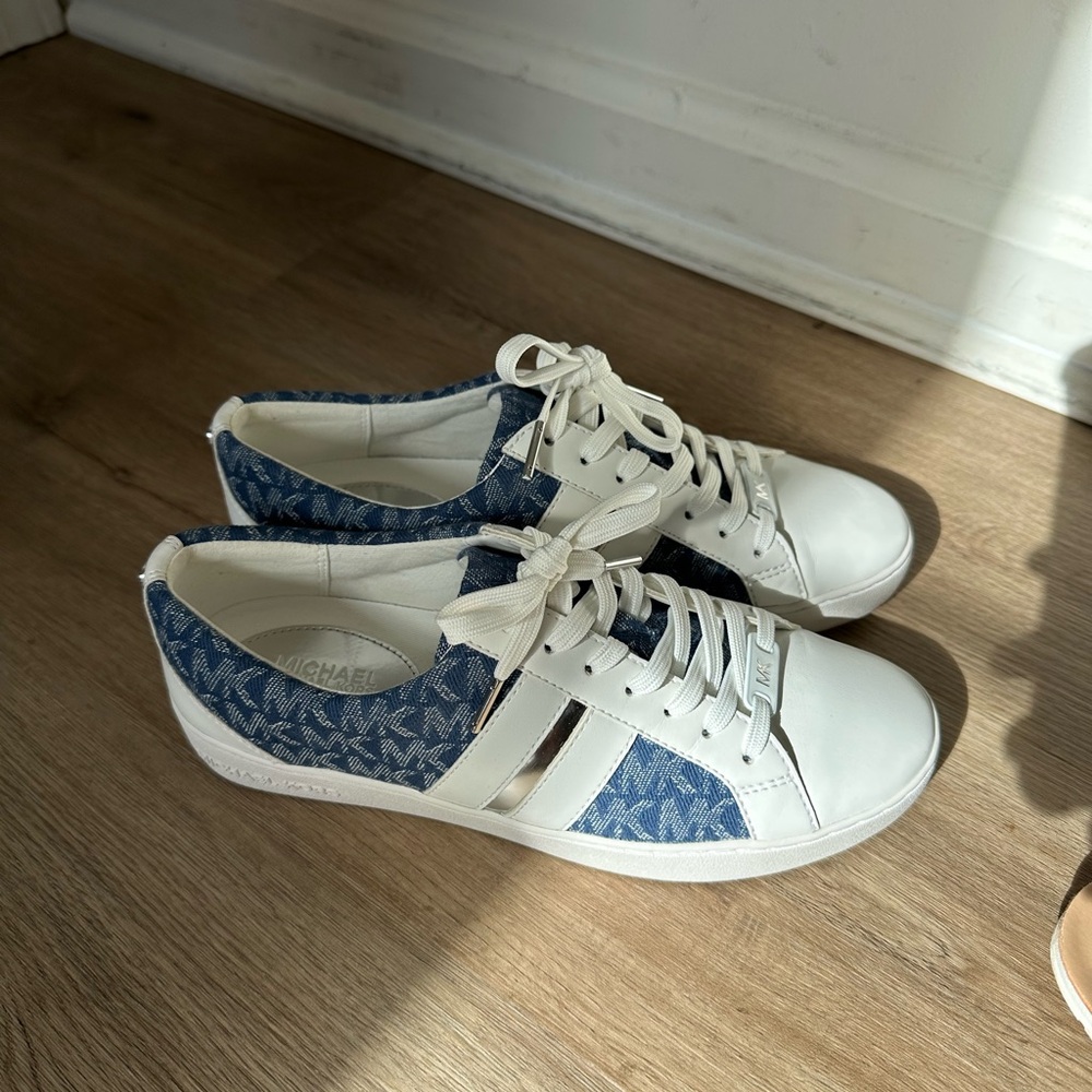 Michael Kors Blue and White Women's Sneakers